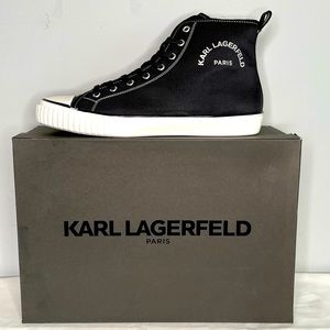 Men’s Karl Lagerfeld Paris Black Hi Top Sneakers - Size 10